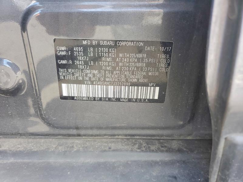 55204746 :رقم المزاد ، 4S4BSANC7J3252898 vin ، 2018 Subaru Outback مزاد بيع
