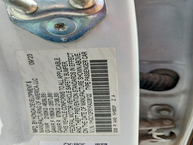Продаж на аукціоні авто 2024 Honda Accord, vin: 1HGCY2F51RA008122, номер лоту: 54548336