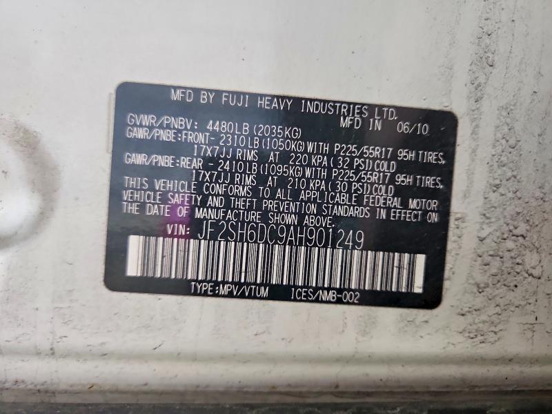 Продажа на аукционе авто 2010 Subaru Forester, vin: JF2SH6DC9AH901249, номер лота: 54446256