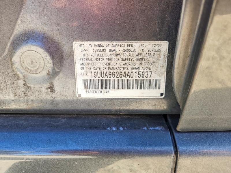 Aukcja sprzedaży 2004 Acura Tl, vin: 19UUA66264A015937, numer aukcji: 54089116