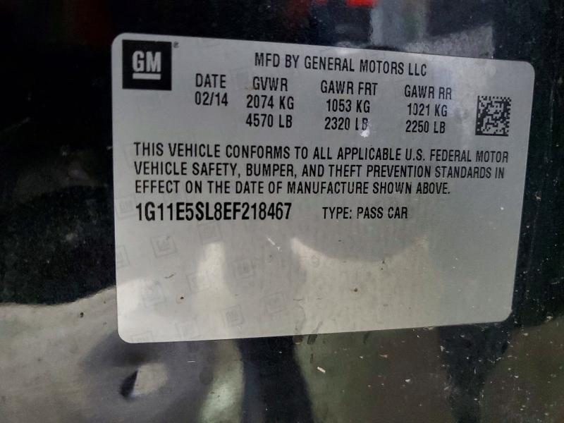 2014 Chevrolet Malibu მანქანა იყიდება აუქციონზე, vin: 1G11E5SL8EF218467, აუქციონის ნომერი: 54909276