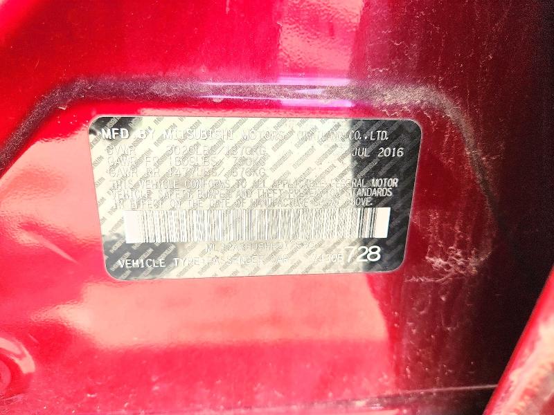 Продаж на аукціоні авто 2017 Mitsubishi Mirage, vin: ML32A3HJ8HH012580, номер лоту: 52088136