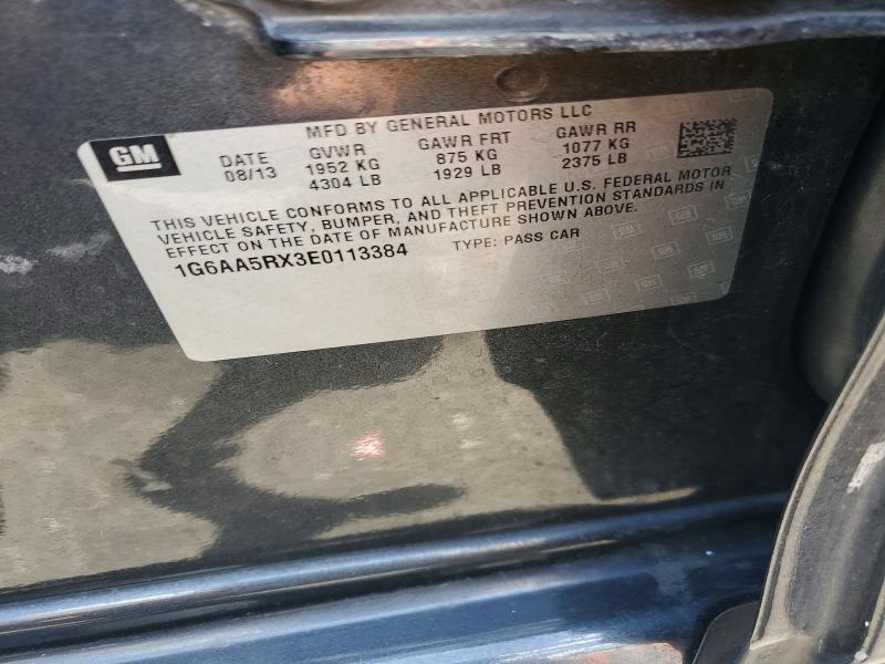 54924646 :رقم المزاد ، 1G6AA5RX3E0113384 vin ، 2014 Cadillac Ats مزاد بيع