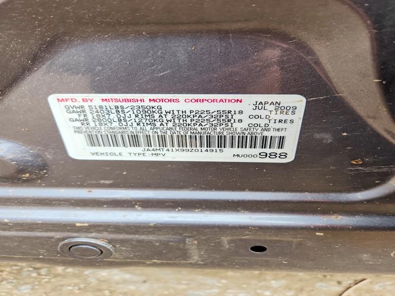 Aukcja sprzedaży 2009 Mitsubishi Outlander, vin: JA4MT41X99Z014915, numer aukcji: 52098406