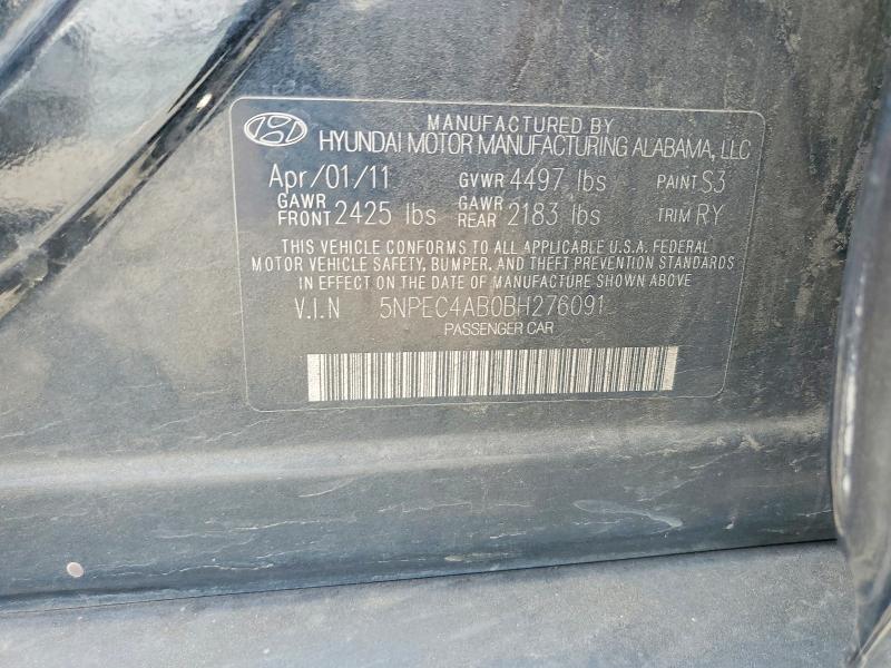 Aukcja sprzedaży 2011 Hyundai Sonata, vin: 5NPEC4AB0BH276091, numer aukcji: 54001046
