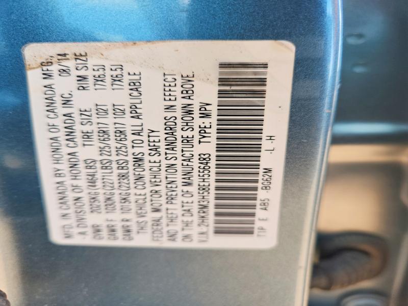 53443856 :رقم المزاد ، 2HKRM3H58EH556483 vin ، 2014 Honda Cr-v مزاد بيع