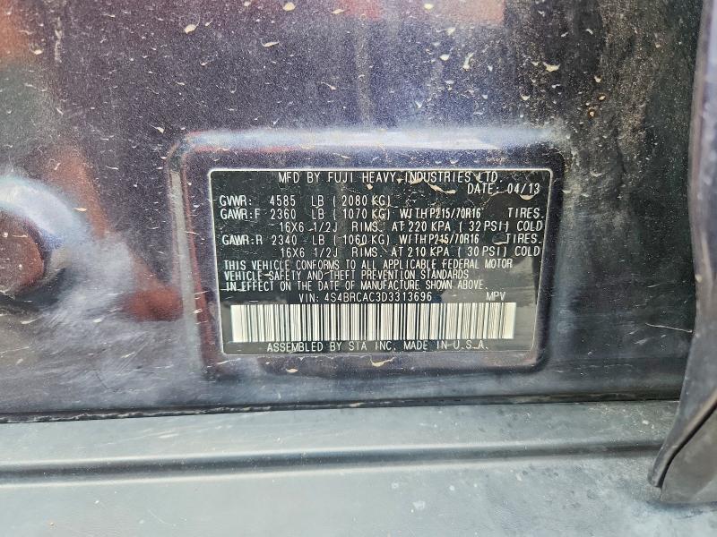 Aukcja sprzedaży 2013 Subaru Outback, vin: 4S4BRCAC3D3313696, numer aukcji: 54024226