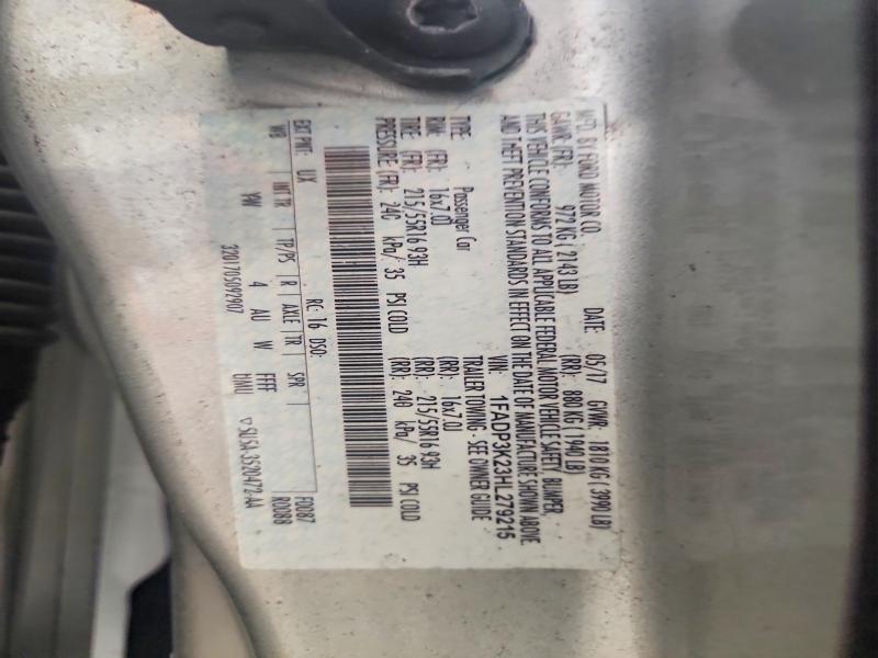 52729426 :رقم المزاد ، 1FADP3K23HL279215 vin ، 2017 Ford Focus مزاد بيع