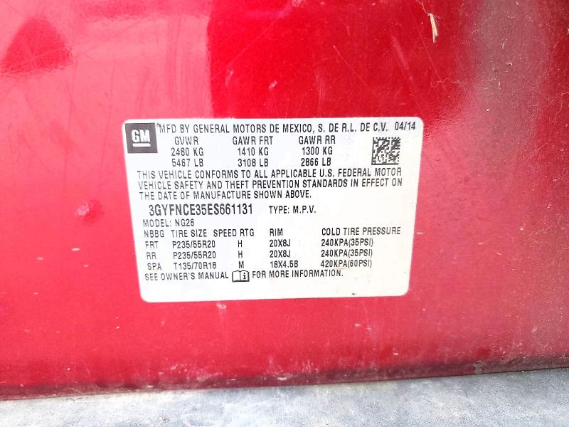 Продаж на аукціоні авто 2014 Cadillac Srx, vin: 3GYFNCE35ES661131, номер лоту: 54021116