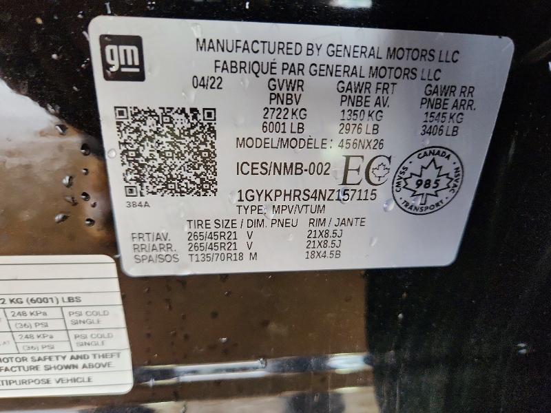 Продажа на аукционе авто 2022 Cadillac Xt6, vin: 1GYKPHRS4NZ157115, номер лота: 54717216
