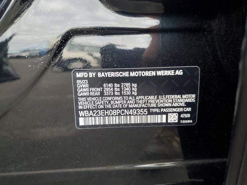 51344956 :رقم المزاد ، WBA23EH08PCN49355 vin ، 2023 Bmw 740 مزاد بيع