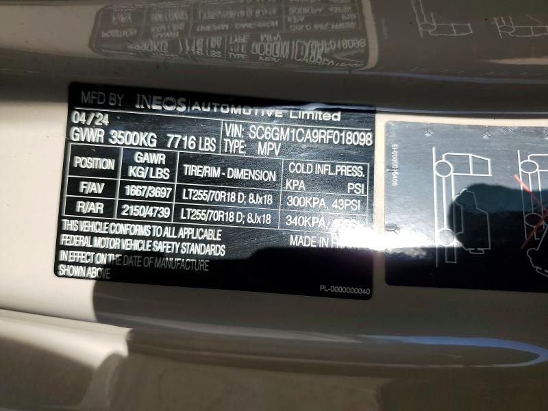 Продажа на аукционе авто 2024 Ineos Automotive Limited Grenadier, vin: SC6GM1CA9RF018098, номер лота: 53967026
