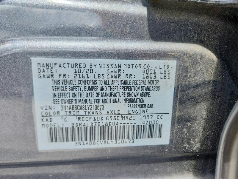 Aukcja sprzedaży 2020 Nissan Sentra, vin: 3N1AB8CV8LY310673, numer aukcji: 53699596