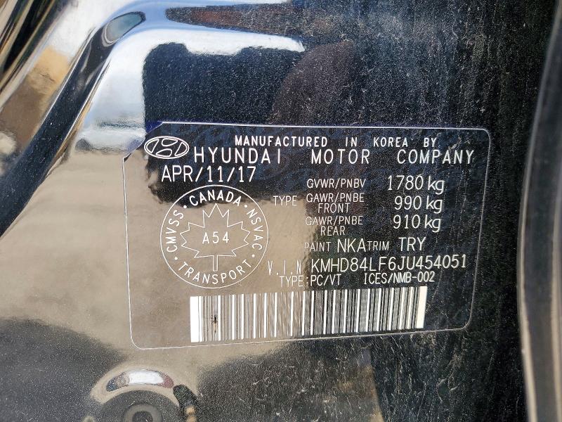 Aukcja sprzedaży 2018 Hyundai Elantra, vin: KMHD84LF6JU454051, numer aukcji: 51406476