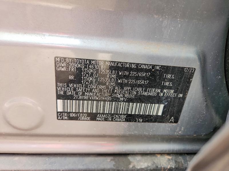 51253926 :رقم المزاد ، 2T3H1RFVXRW314495 vin ، 2024 Toyota Rav4 مزاد بيع