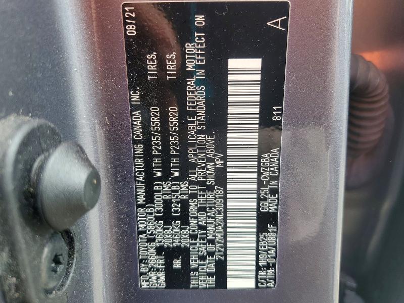 Aukcja sprzedaży 2022 Lexus Rx, vin: 2T2YZMDA2NC309187, numer aukcji: 54775396