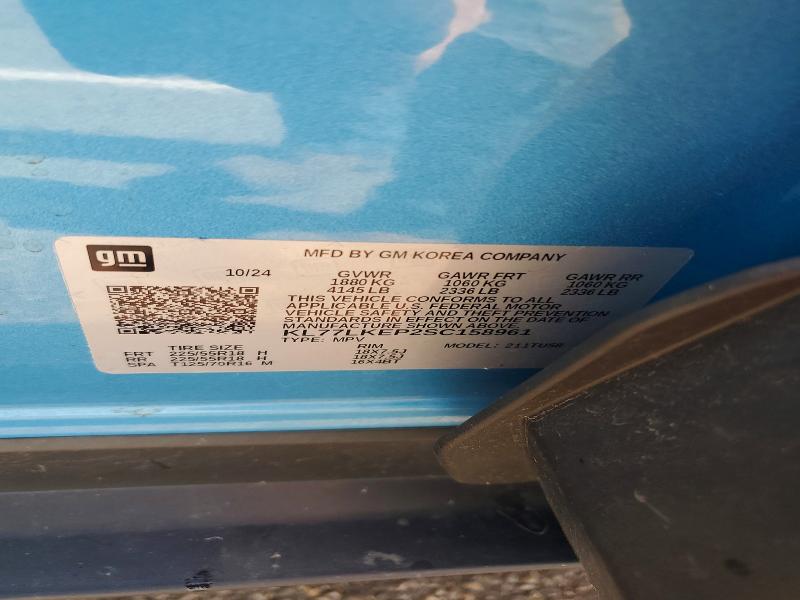 2025 Chevrolet Trax მანქანა იყიდება აუქციონზე, vin: KL77LKEP2SC158961, აუქციონის ნომერი: 53467606