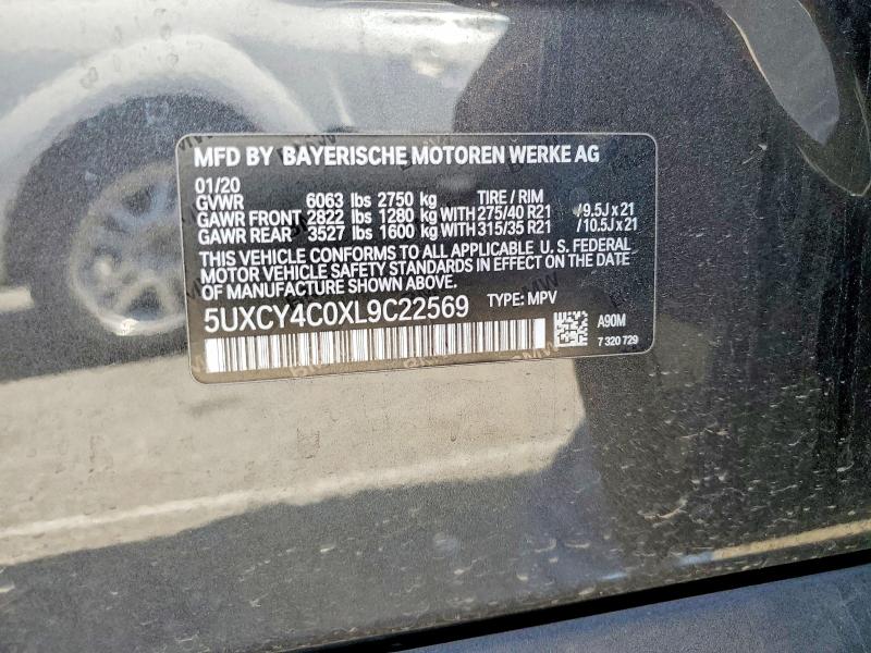 Продаж на аукціоні авто 2020 Bmw X6, vin: 5UXCY4C0XL9C22569, номер лоту: 52785246