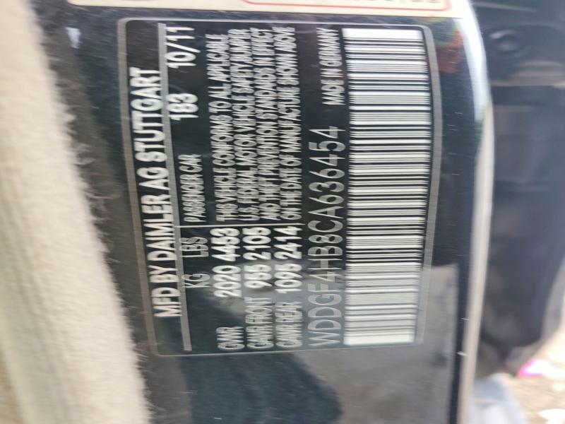 54461676 :رقم المزاد ، WDDGF4HB8CA636454 vin ، 2012 Mercedes-benz C مزاد بيع