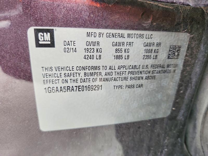 Aukcja sprzedaży 2014 Cadillac Ats, vin: 1G6AA5RA7E0169291, numer aukcji: 53873666