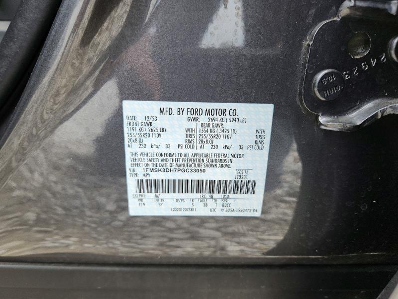 Aukcja sprzedaży 2023 Ford Explorer, vin: 1FMSK8DH7PGC33050, numer aukcji: 54370226