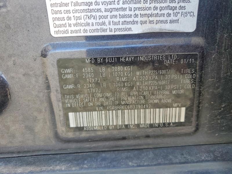 Aukcja sprzedaży 2011 Subaru Outback, vin: 4S4BRBKC6B3391492, numer aukcji: 54259736