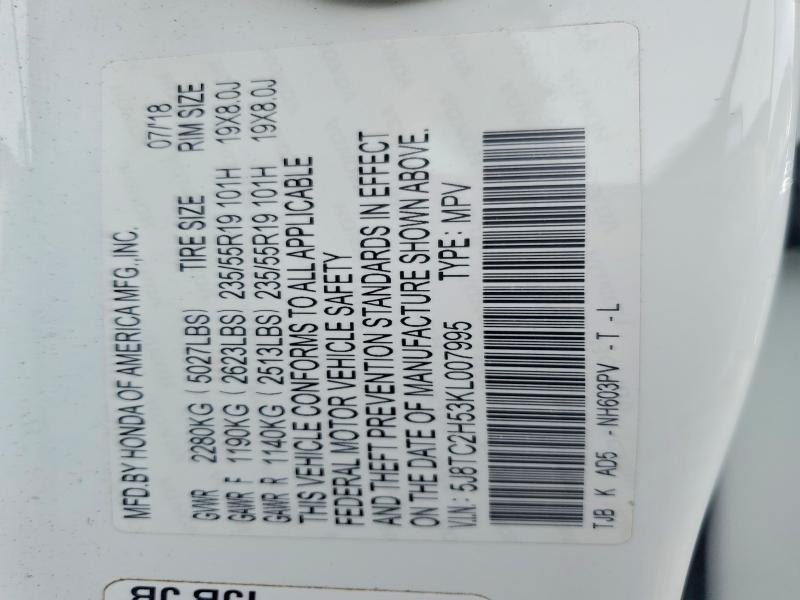 Aukcja sprzedaży 2019 Acura Rdx, vin: 5J8TC2H53KL007995, numer aukcji: 52370106