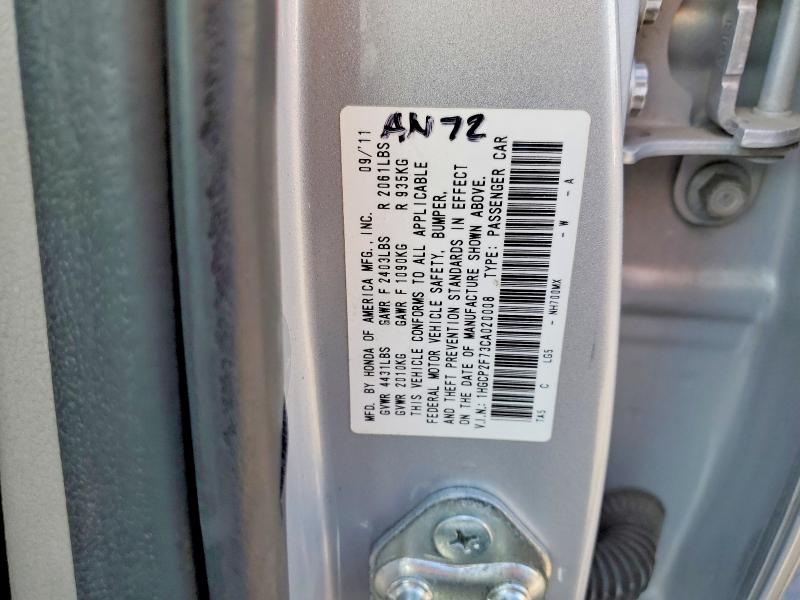 Aukcja sprzedaży 2012 Honda Accord, vin: 1HGCP2F73CA020008, numer aukcji: 53047756