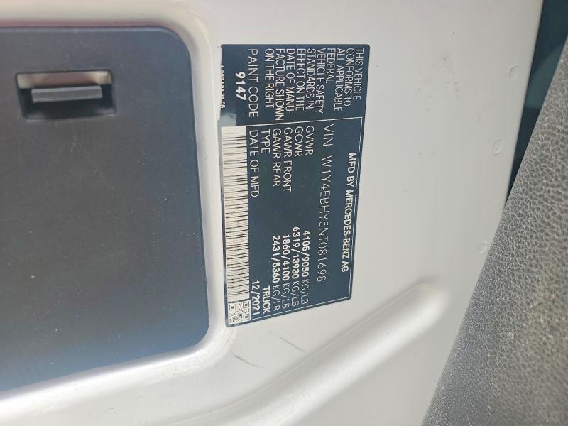 Aukcja sprzedaży 2022 Mercedes Benz Sprinter, vin: W1Y4EBHY5NT081698, numer aukcji: 53768496