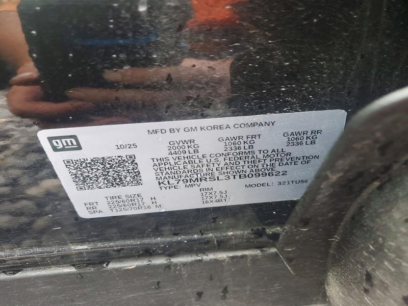 55216496 :رقم المزاد ، KL79MRSL3TB099622 vin ، 2026 Chevrolet Trailblazer مزاد بيع