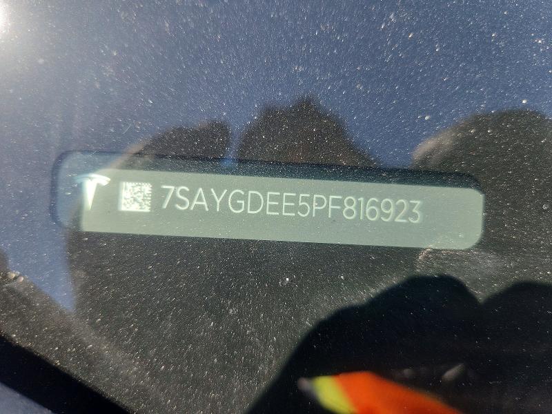 2023 Tesla Model Y მანქანა იყიდება აუქციონზე, vin: 7SAYGDEE5PF816923, აუქციონის ნომერი: 53633256
