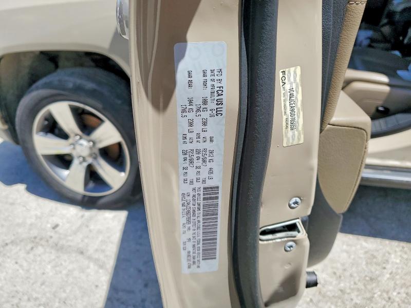 2016 Jeep Compass მანქანა იყიდება აუქციონზე, vin: 1C4NJCEA9GD785059, აუქციონის ნომერი: 52890256