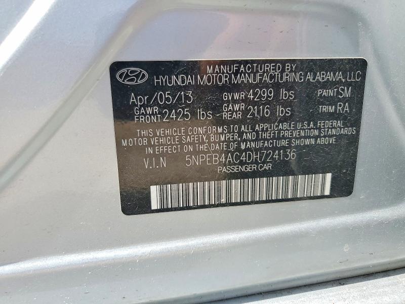 Aukcja sprzedaży 2013 Hyundai Sonata, vin: 5NPEB4AC4DH724136, numer aukcji: 54688556