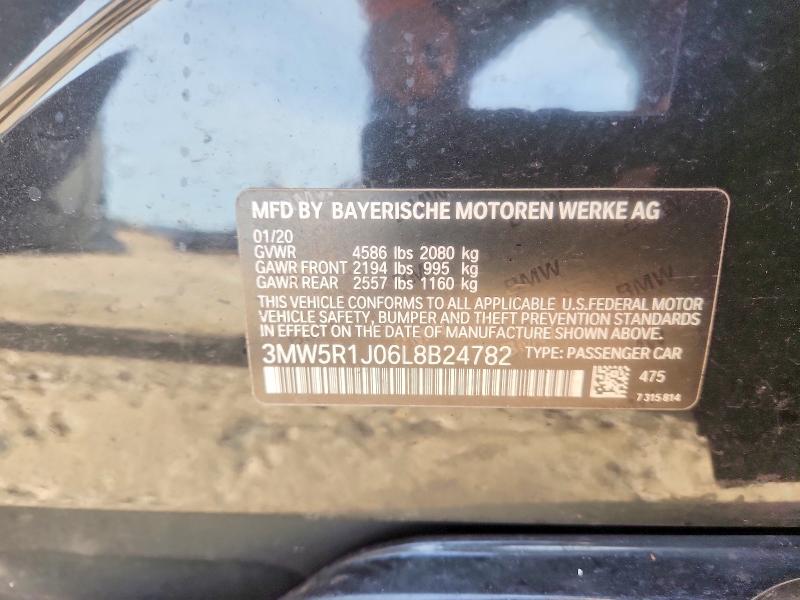 Aukcja sprzedaży 2020 Bmw 330i, vin: 3MW5R1J06L8B24782, numer aukcji: 52420436