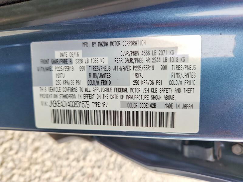 Продаж на аукціоні авто 2016 Mazda Cx-5, vin: JM3KE4DY4G0831679, номер лоту: 52534466