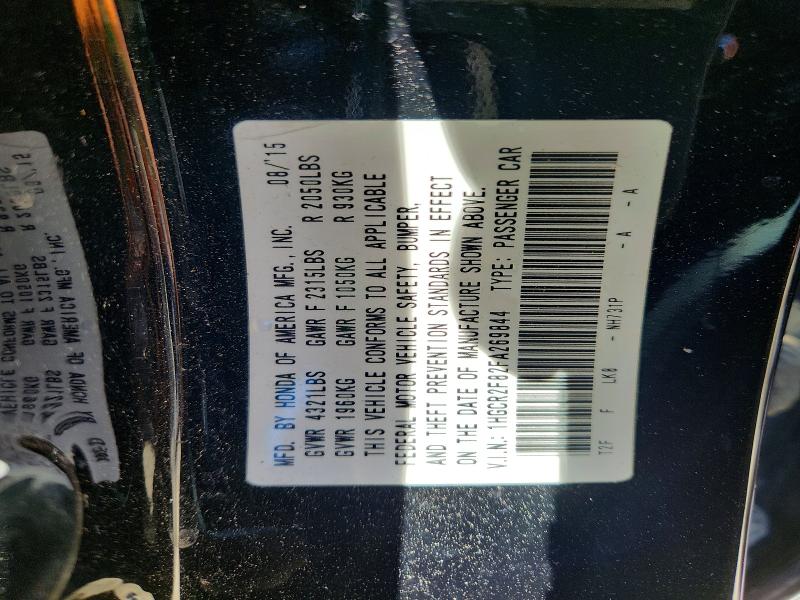 Продаж на аукціоні авто 2015 Honda Accord, vin: 1HGCR2F82FA269844, номер лоту: 53084256