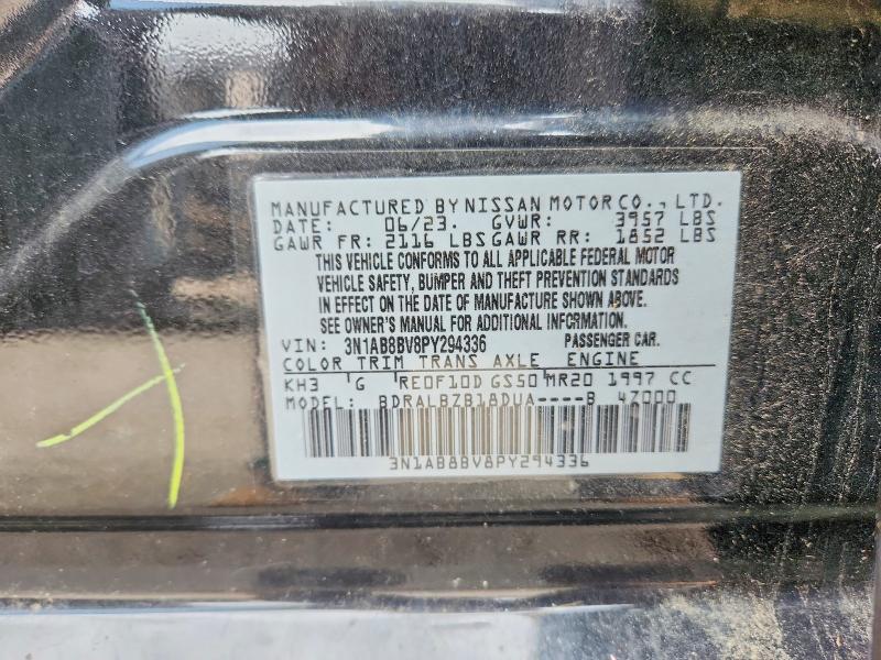 54520526 :رقم المزاد ، 3N1AB8BV8PY294336 vin ، 2023 Nissan Sentra مزاد بيع