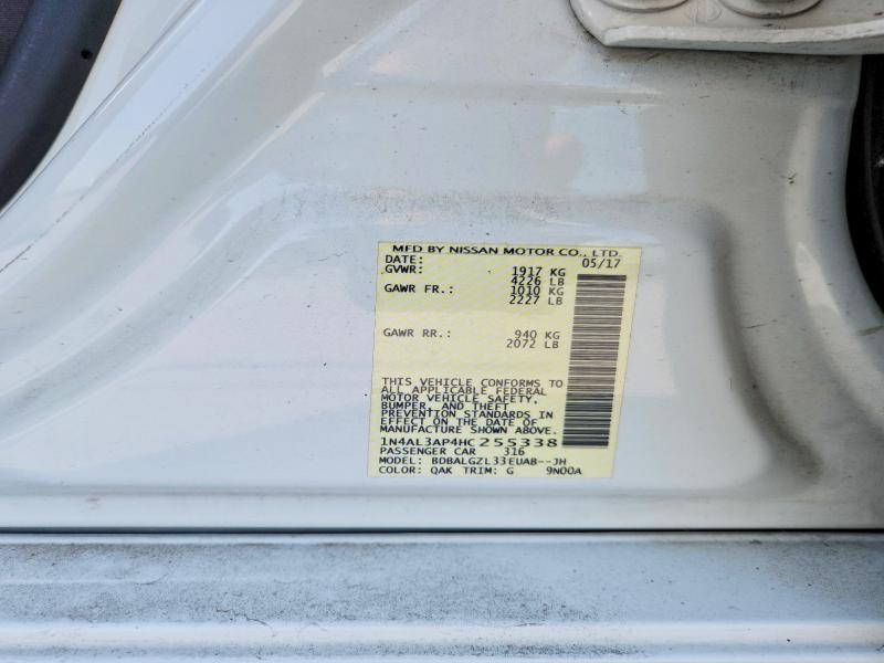 Aukcja sprzedaży 2017 Nissan Altima, vin: 1N4AL3AP4HC255338, numer aukcji: 53466446