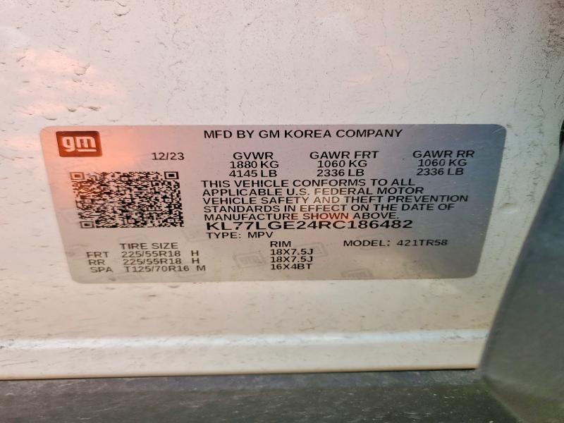Продаж на аукціоні авто 2024 Chevrolet Trax, vin: KL77LGE24RC186482, номер лоту: 52856386