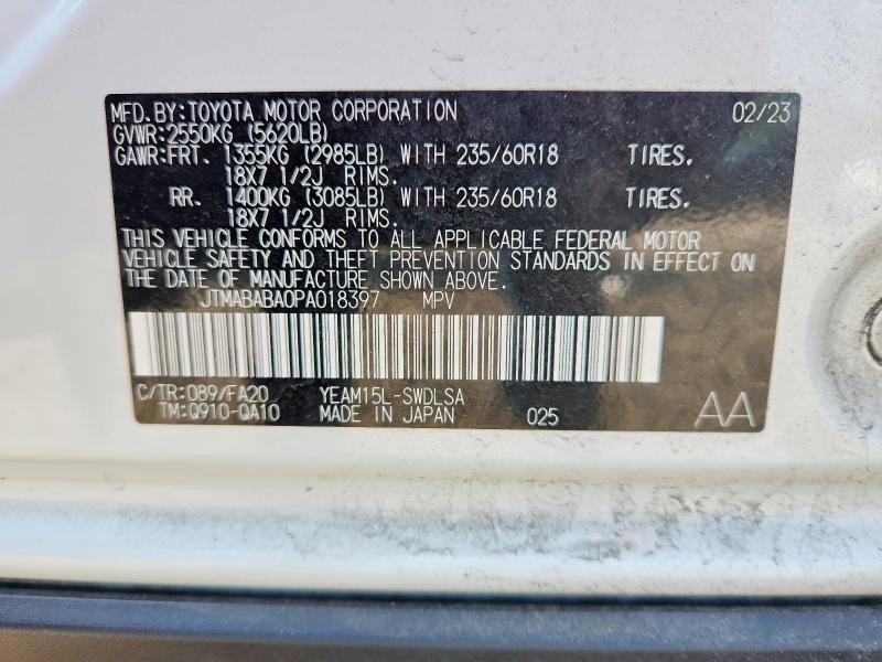 Auction sale of the 2023 Subaru Solterra, vin: JTMABABA0PA018397, lot number: 53435026