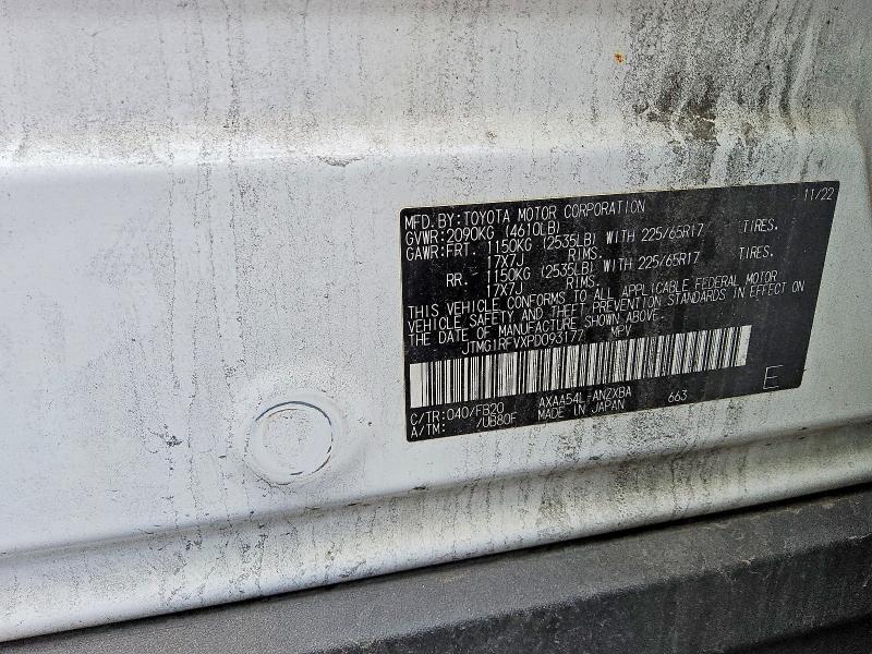Aukcja sprzedaży 2023 Toyota Rav4, vin: JTMG1RFVXPD093177, numer aukcji: 52927226