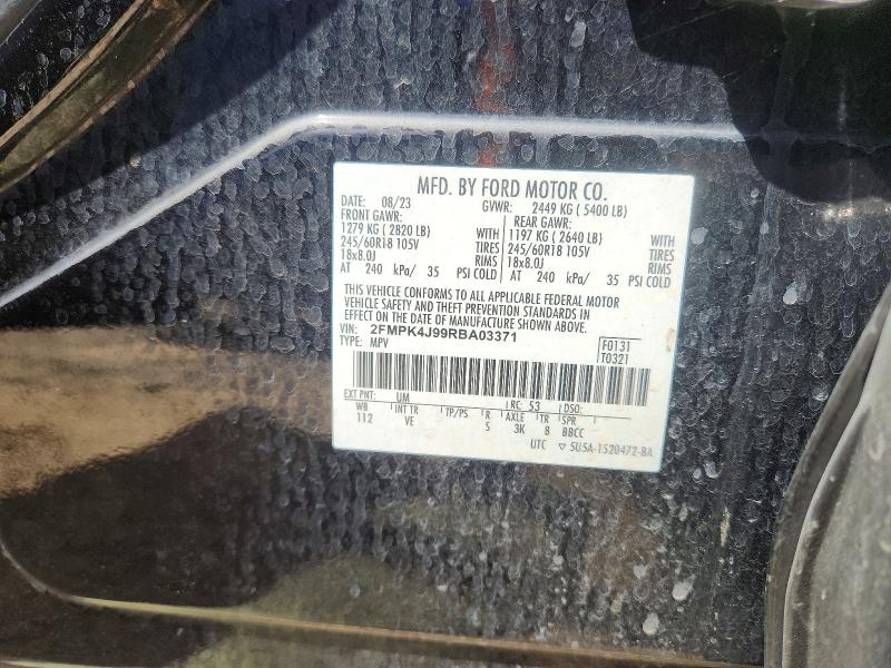 53975776 :رقم المزاد ، 2FMPK4J99RBA03371 vin ، 2024 Ford Edge مزاد بيع