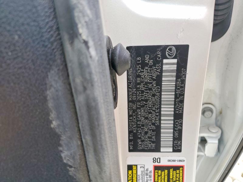 52328066 :رقم المزاد ، 58AEA1C10SU058123 vin ، 2025 Lexus Es 300h مزاد بيع