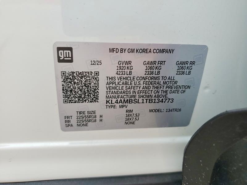 2026 Buick Encore Gx მანქანა იყიდება აუქციონზე, vin: KL4AMBSL1TB134773, აუქციონის ნომერი: 54208746