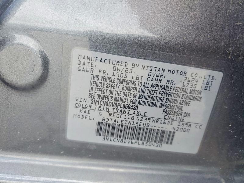 Продажа на аукционе авто 2023 Nissan Versa, vin: 3N1CN8DV6PL850430, номер лота: 54661346