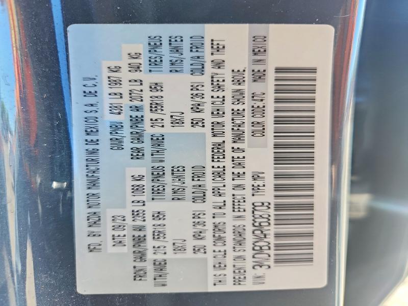 50653306 :رقم المزاد ، 3MVDMBCM4RM608709 vin ، 2024 Mazda Cx-30 مزاد بيع