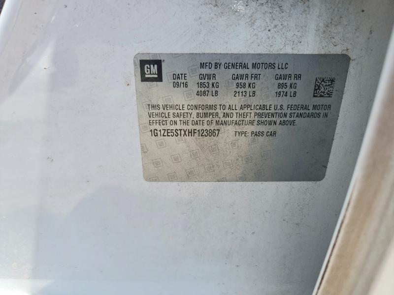 Продажа на аукционе авто 2017 Chevrolet Malibu, vin: 1G1ZE5STXHF123867, номер лота: 54248186