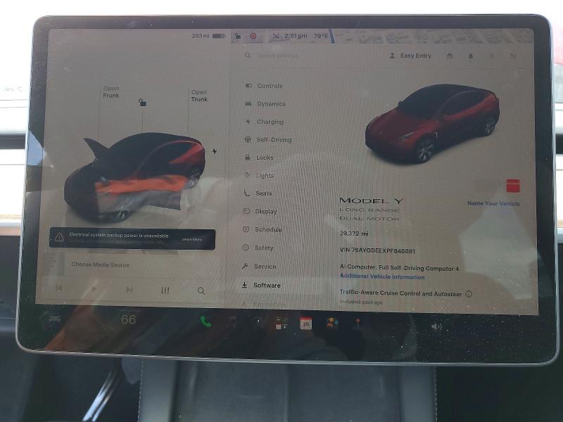 Продажа на аукционе авто 2023 Tesla Model Y, vin: 7SAYGDEEXPF848881, номер лота: 55550026