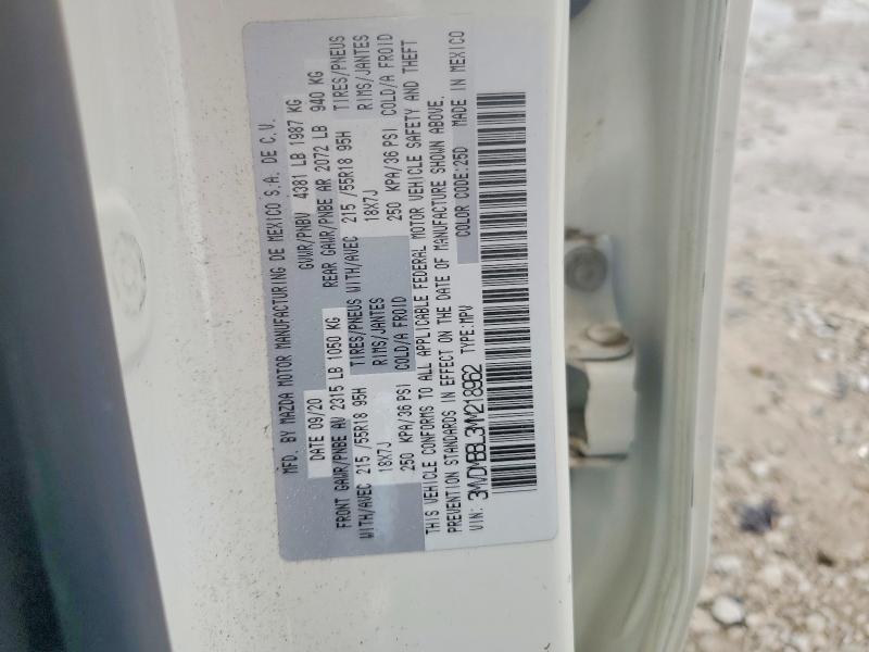 Aukcja sprzedaży 2021 Mazda Cx-30, vin: 3MVDMBBL3MM218962, numer aukcji: 54509106
