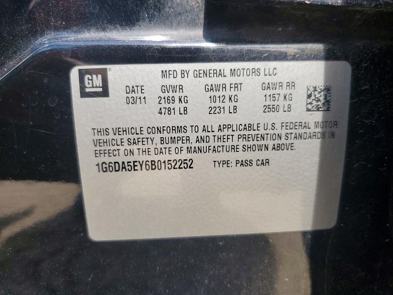 Aukcja sprzedaży 2011 Cadillac Cts, vin: 1G6DA5EY6B0152252, numer aukcji: 52395266
